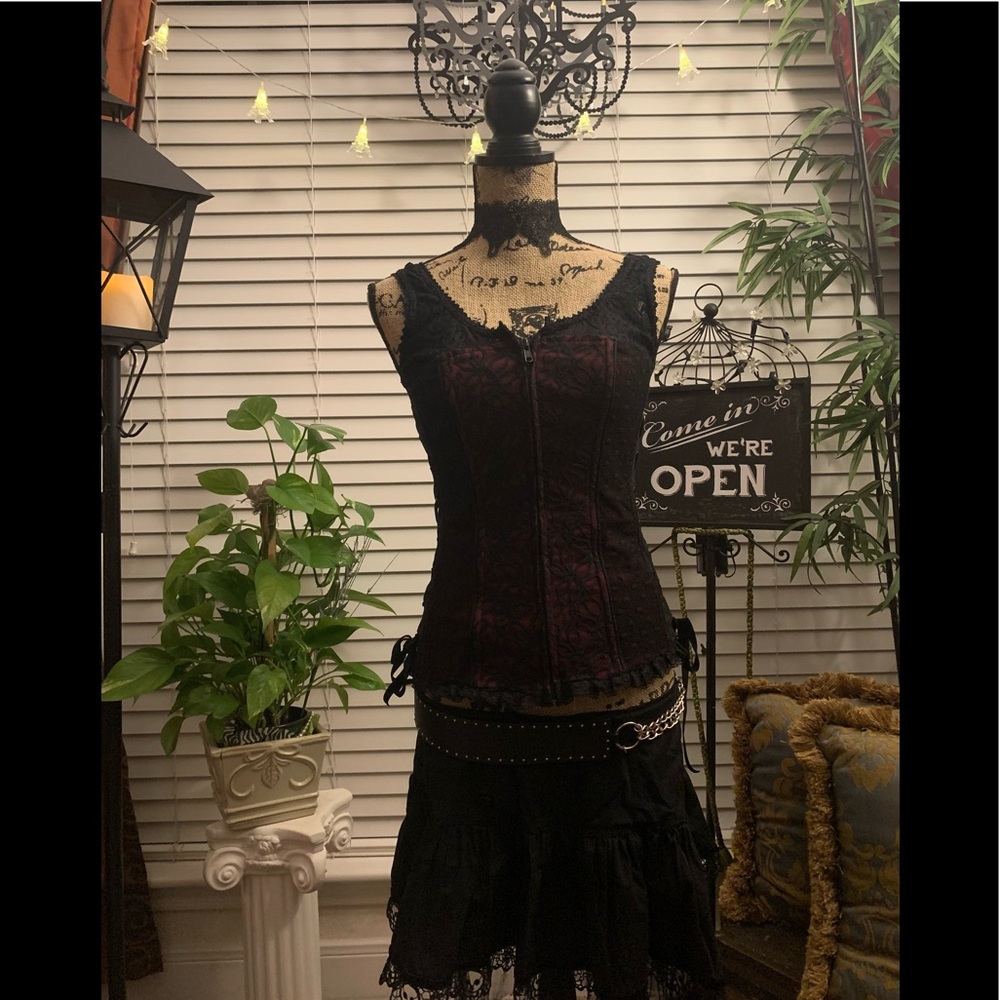 Tripp NYC Burgundy corset top circa 2005. - Picture 12 of 12